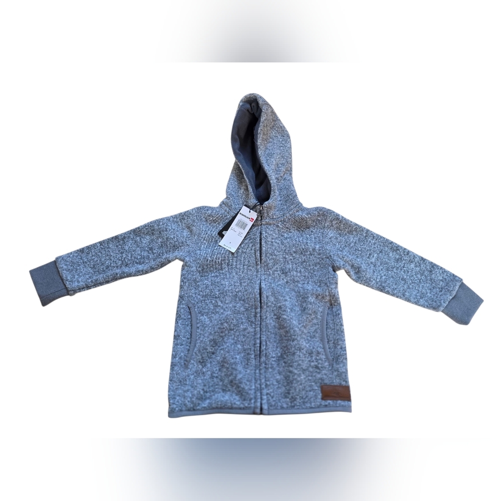 NWT Quicksilver Keller Full Zip Sweater Hoodie Gray Size 4